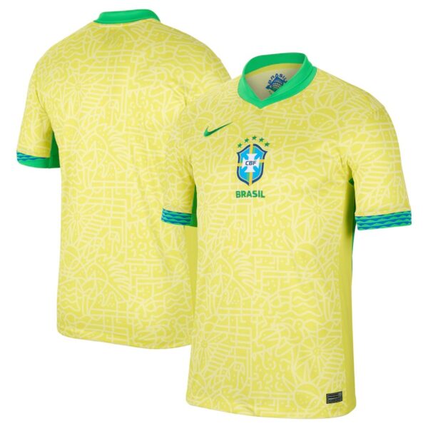 2024 Brazil Home Soccer Jersey Neymar Jr. 10 - Image 3