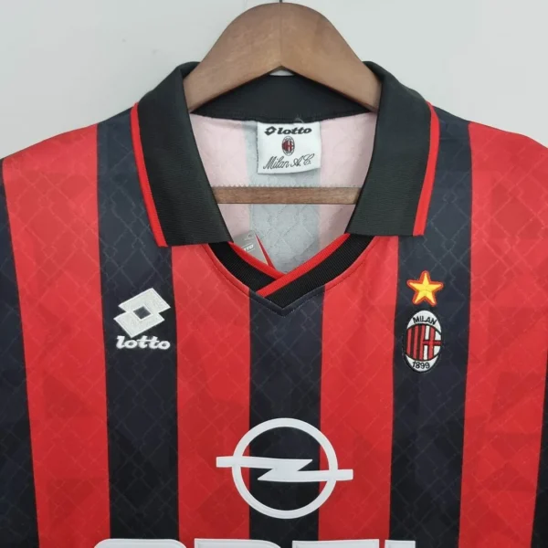 1995/1996 Retro AC Milan Home Soccer Jersey - Image 4