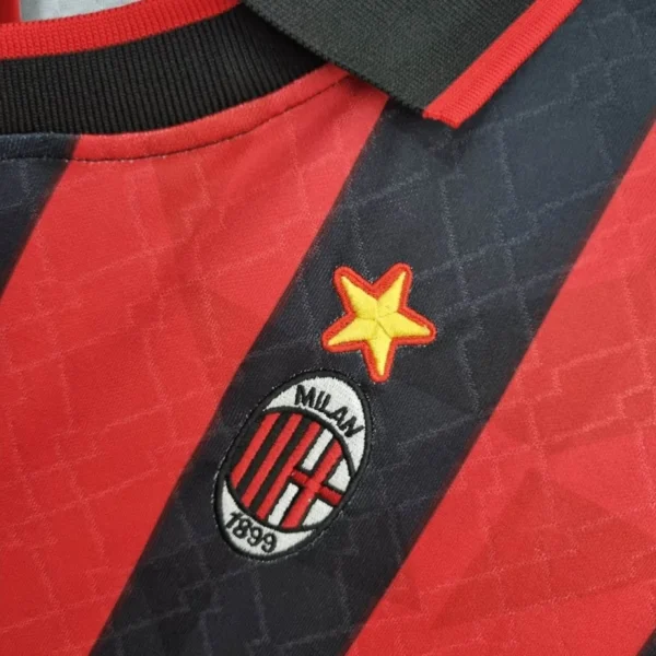1995/1996 Retro AC Milan Home Soccer Jersey - Image 3