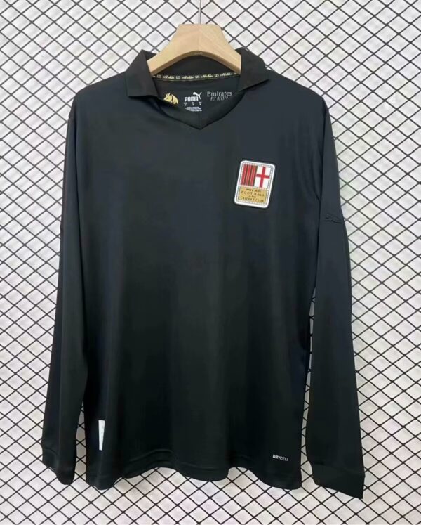 2024/25 AC Milan 125th Anniversary Commemorative Edition Soccer Jersey Long Sleeves Black