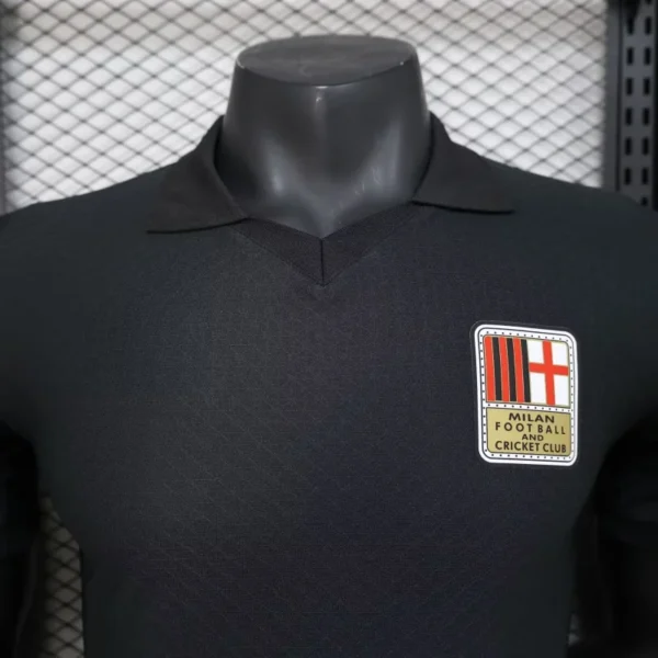 2024/25 AC Milan 125th Anniversary Commemorative Edition Soccer Jersey Player Version Black - Image 4