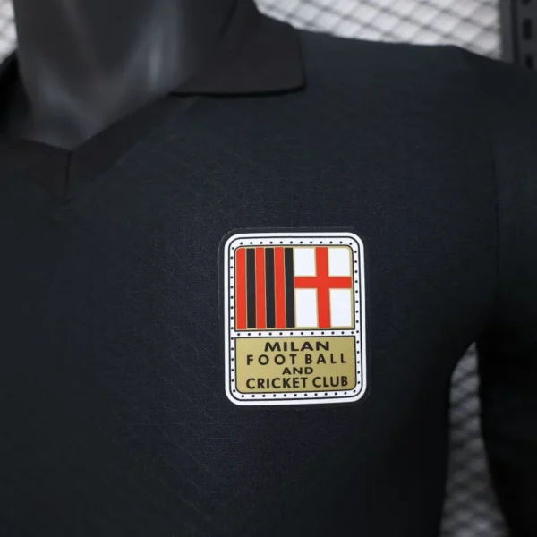 2024/25 AC Milan 125th Anniversary Commemorative Edition Soccer Jersey Player Version Black - Image 3