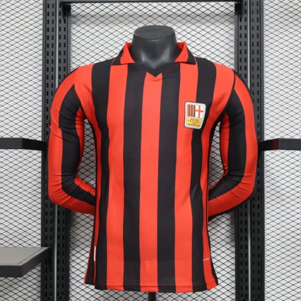 2024/25 AC Milan 125th Anniversary Commemorative Edition Soccer Jersey Player Version Long Sleeves