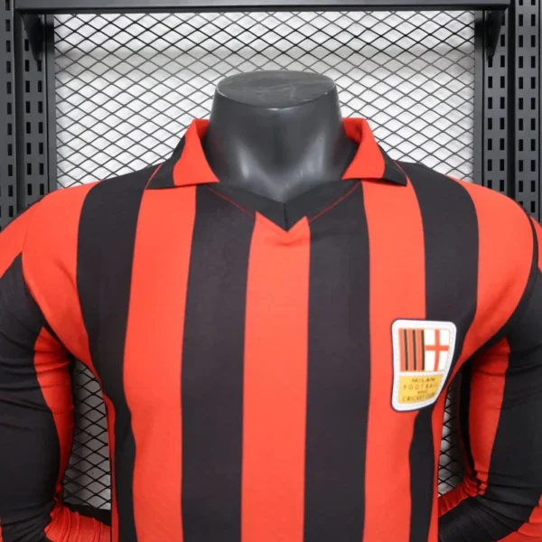 2024/25 AC Milan 125th Anniversary Commemorative Edition Soccer Jersey Player Version Long Sleeves - Image 3