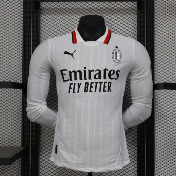 2024/25 AC Milan Away Soccer Jersey Player Version Long Sleeves