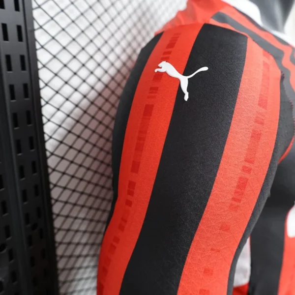 2024/25 AC Milan Home Soccer Jersey Player Version Long Sleeves - Image 9