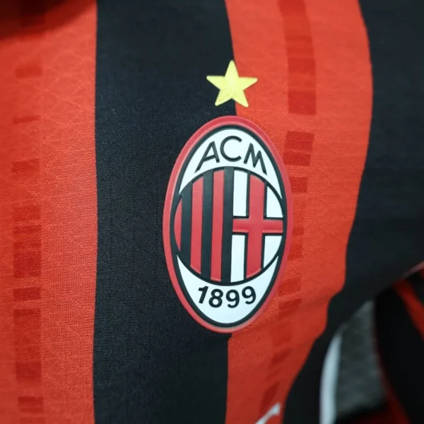 2024/25 AC Milan Home Soccer Jersey Player Version Long Sleeves - Image 8