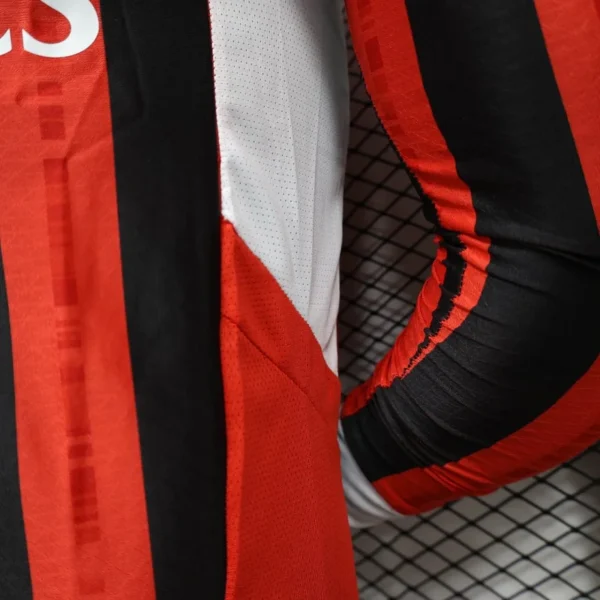 2024/25 AC Milan Home Soccer Jersey Player Version Long Sleeves - Image 7
