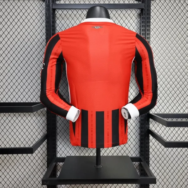 2024/25 AC Milan Home Soccer Jersey Player Version Long Sleeves - Image 2
