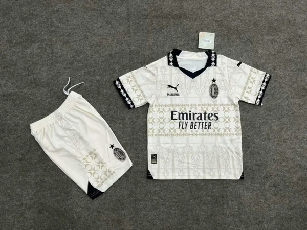 2024 AC Milan Fourth Speical Soccer Jersey White Kid Kit