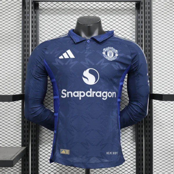 2024/25 Manchester United Away Soccer Jersey Player Version Long Sleeve