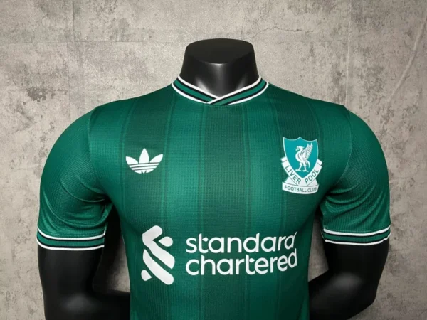 2025/26 Liverpool Away Soccer Jersey Player Version Green - Image 4