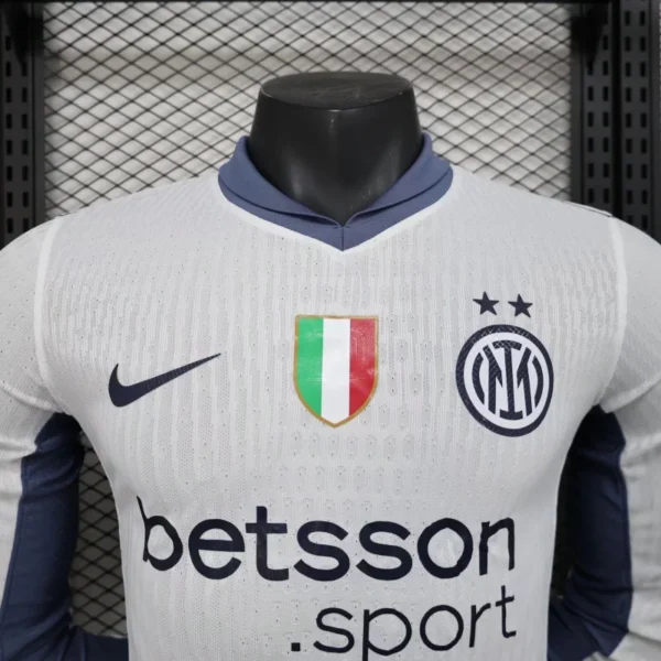2024/25 Inter Milan Away Soccer Jersey Player Version Long Sleeve - Image 3