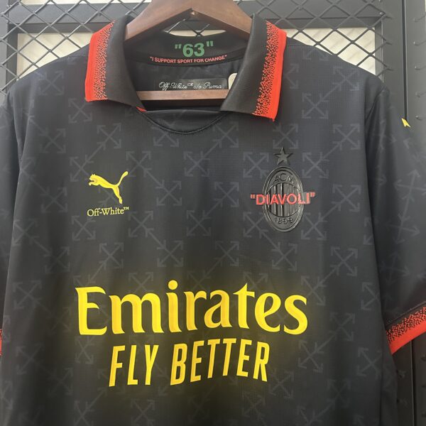 2024/25 AC Milan Co-Branded Edition Soccer Jersey Black - Image 2