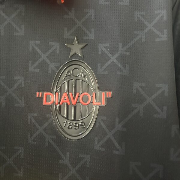 2024/25 AC Milan Co-Branded Edition Soccer Jersey Black - Image 3