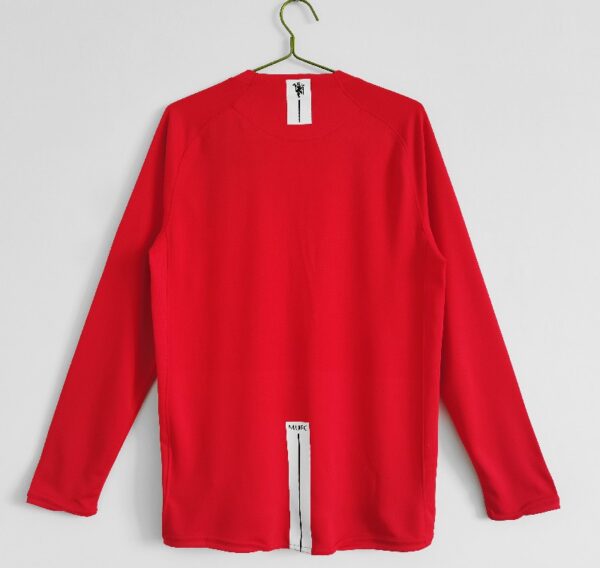 Manchester United 2007/08 home Long Sleeve Retro Soccer Jersey - Image 2
