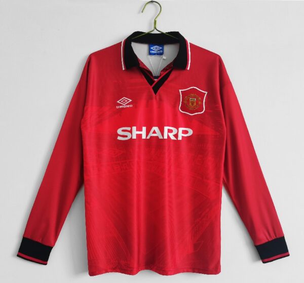 Manchester United 1994/96 home Long Sleeve Retro Soccer Jersey