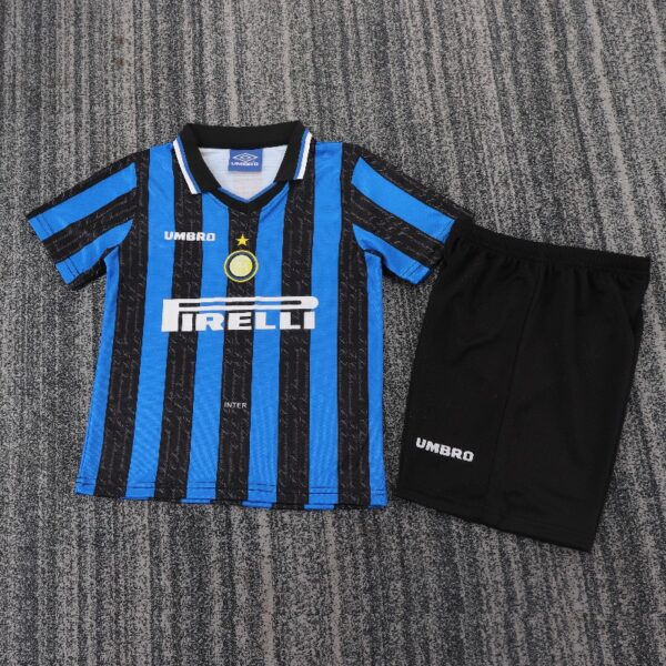 Kids Inter Milan 1997-98 Home Soccer Jersey