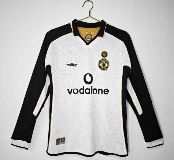 Manchester United 2001/02 Long Sleeve Retro Soccer Jersey two-sided Centennial commemorative - Image 2