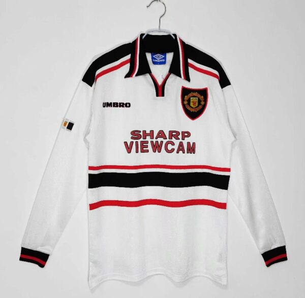 Manchester United 1998/99 away Long Sleeve Retro Soccer Jersey