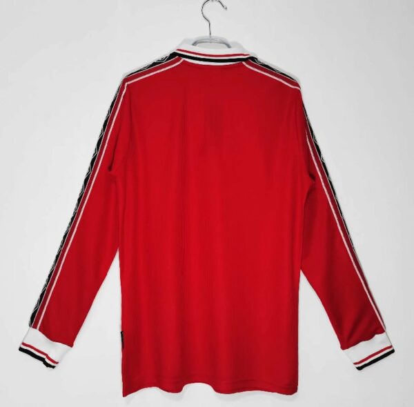 Manchester United 1998/99 home Long Sleeve Retro Soccer Jersey - Image 2