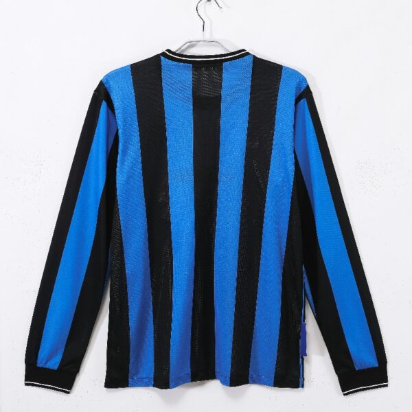 Inter Milan 2009/10 Home Long Sleeve Retro Soccer Jersey - Image 4